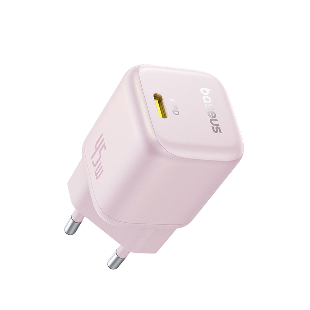 Φορτιστής Δικτύου Baseus PicoGo, 45W, 3A, 1 x USB-C, Ροζ P10176800413-00