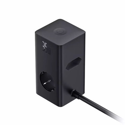 Φορτιστής Δικτύου Baseus PowerCombo, 35W, 5A, 2 x USB-A - 2 x USB-C - 3 x Schuko, Μαύρο, Επανασυσκευασμένο E00023606113-00