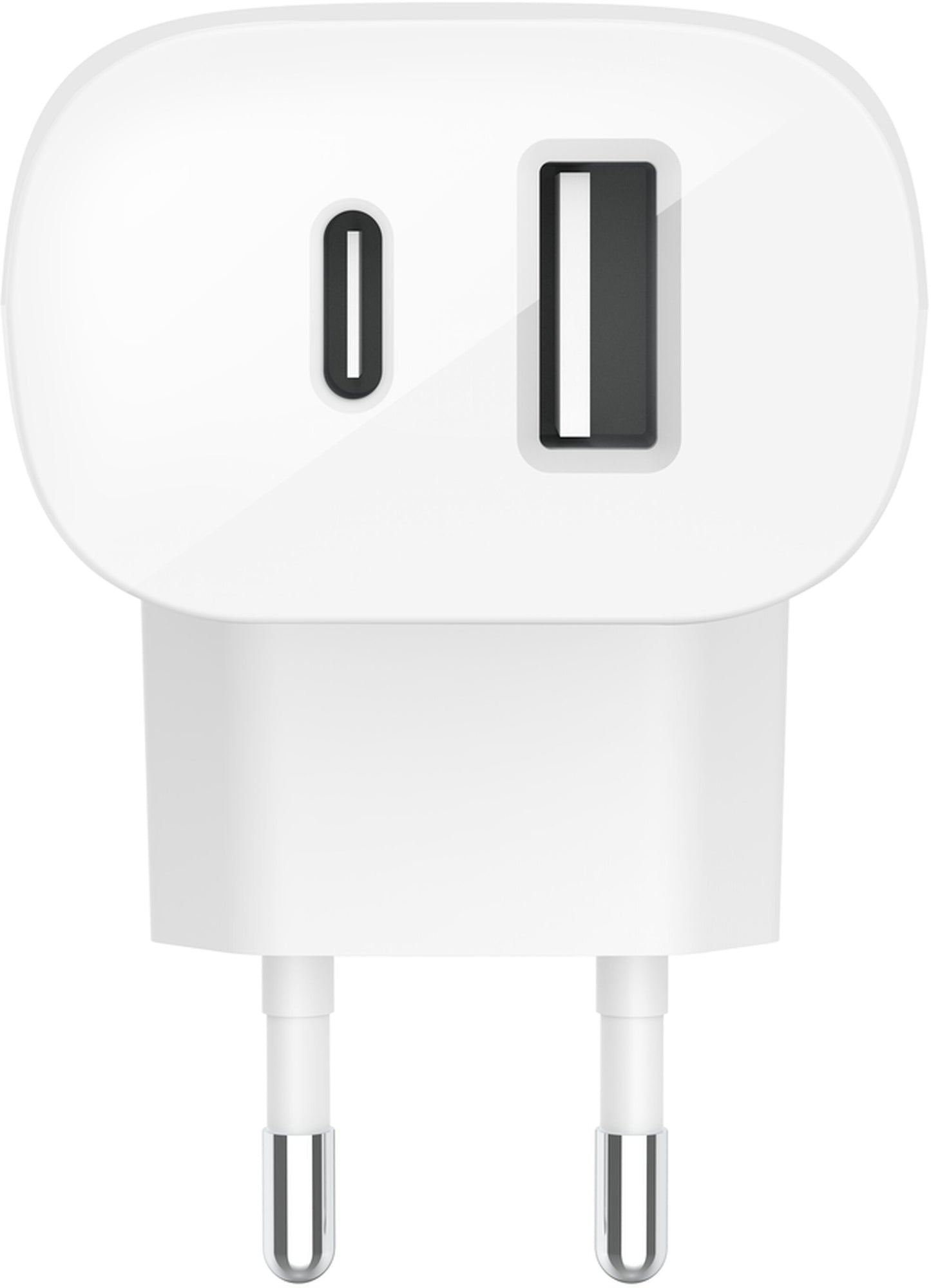 Belkin BoostCharge Dual Wall Charger, 37W, 3A, 1 x USB-A - x USB-C, White WCB007vfWH