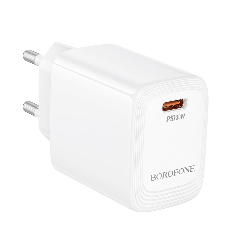 Φορτιστής Δικτύου Borofone BN28 Fuente, 30W, 3A, 1 x USB-C, Λευκό