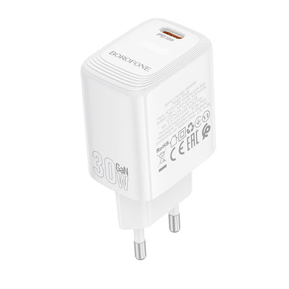 Φορτιστής Δικτύου Borofone BN28 Fuente, 30W, 3A, 1 x USB-C, Λευκό