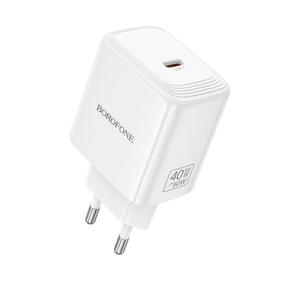 Φορτιστής Δικτύου Borofone BN33 Fuente, 40W, 1 x USB-C, Λευκός