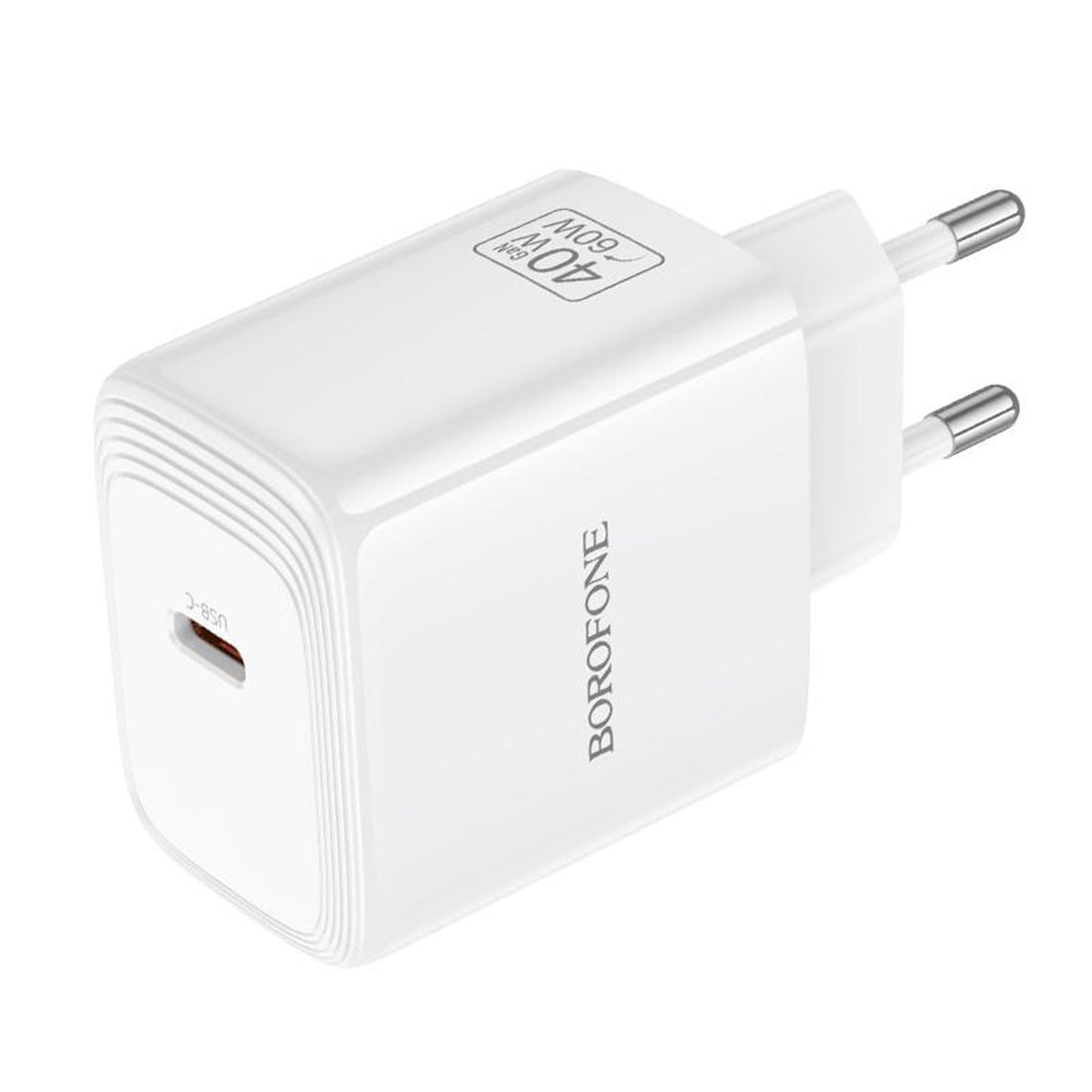 Φορτιστής Δικτύου Borofone BN33 Fuente, 40W, 1 x USB-C, Λευκός