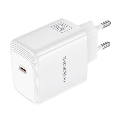 Φορτιστής Δικτύου Borofone BN33 Fuente, 40W, 1 x USB-C, Λευκός