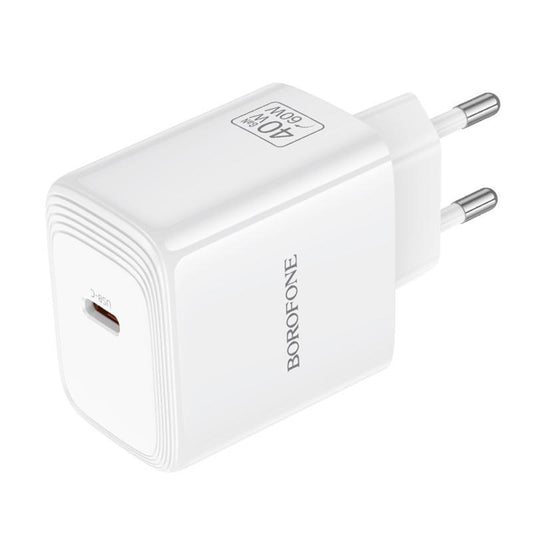 Borofone BN33 Fuente Network Charger, 40W, 1 x USB-C, White