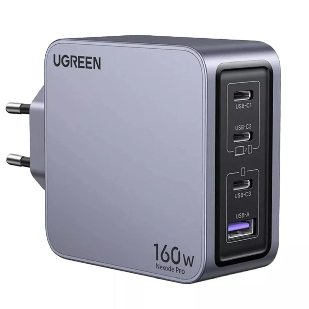Φορτιστής δικτύου UGREEN X763 Nexode Pro Καλώδιο USB-C, 160W, 3,25A, 1 x USB-A - 3 x USB-C, γκρι 