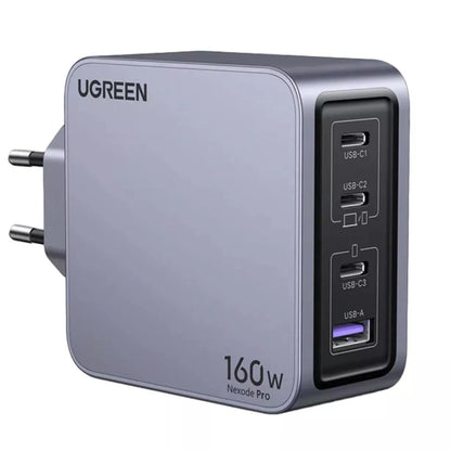 Φορτιστής δικτύου UGREEN X763 Nexode Pro Καλώδιο USB-C, 160W, 3,25A, 1 x USB-A - 3 x USB-C, γκρι 
