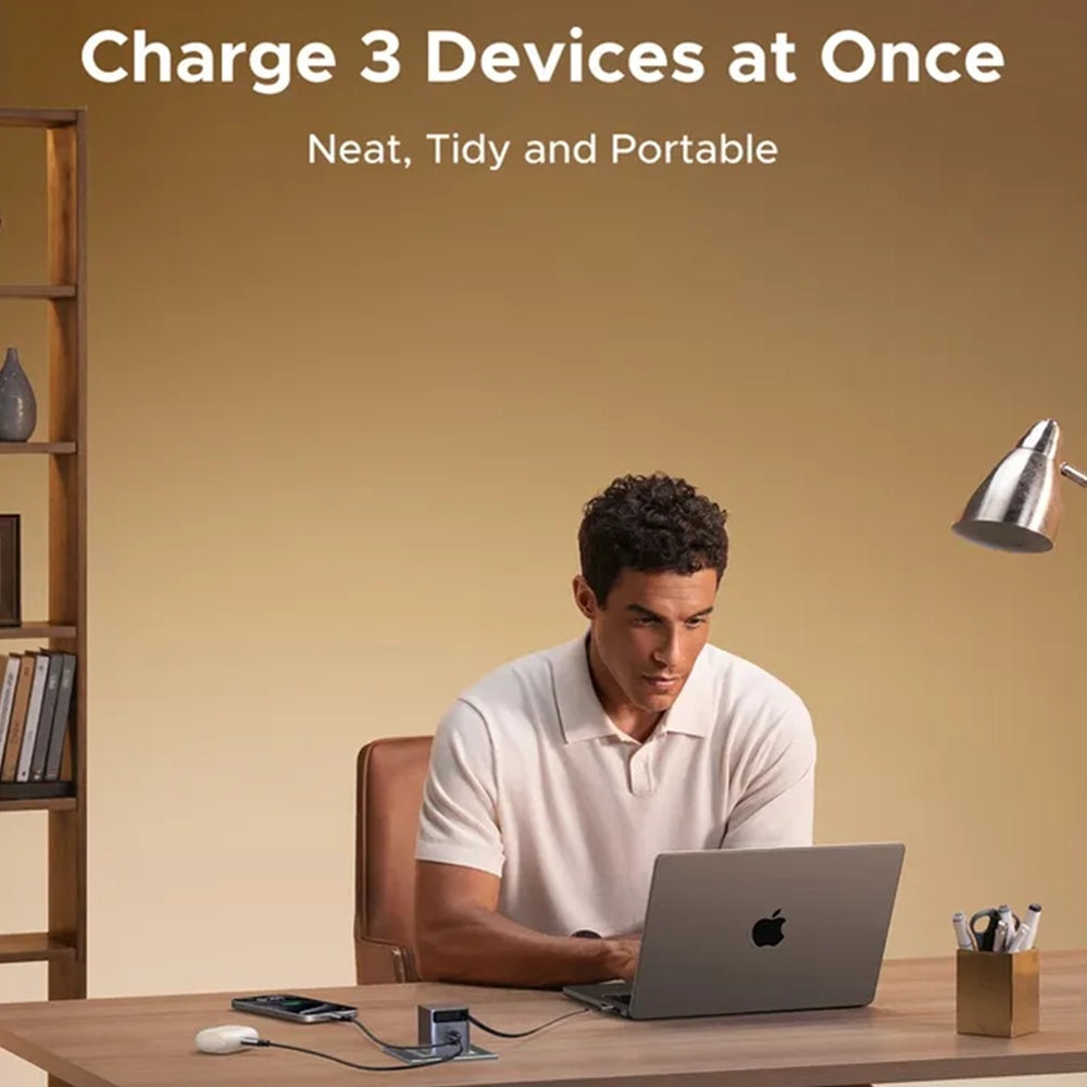 Φορτιστής Δικτύου με Καλώδιο USB-C UGREEN X615, 65W, 3A, 1 x USB-A - 1 x USB-C, Γκρι