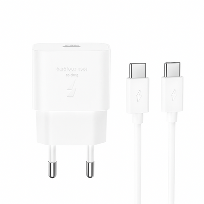 Φορτιστής Δικτύου με Καλώδιο USB-C XO Design L167, 25W, 3A, 1 x USB-C, Λευκό