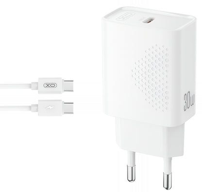 Φορτιστής Δικτύου με Καλώδιο USB-C XO Design L162, 30W, 3A, 1 x USB-C, Λευκό