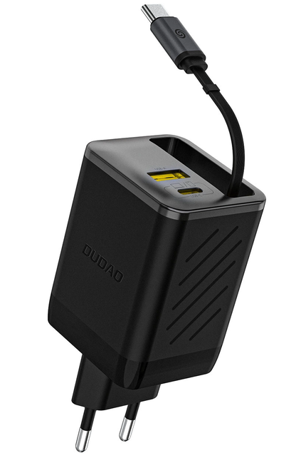 Φορτιστής Δικτύου με Καλώδιο USB-C Dudao A67EU, 67W, 3.35A, 1 x USB-A - 1 x USB-C, Μαύρο