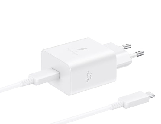 Φορτιστής Δικτύου με Καλώδιο USB-C Samsung, 45W, 4.05A, 1 x USB-C, Λευκό EP-T4511XWEGEU