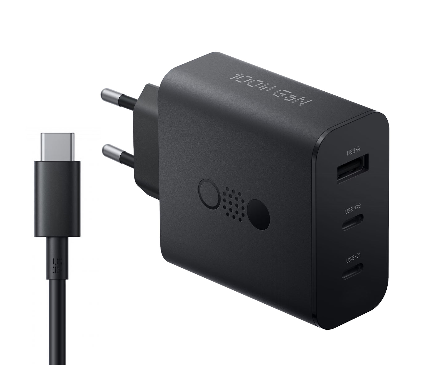 Φορτιστής Δικτύου με Καλώδιο USB-C CMF από την Nothing C349, 100W, 5A, 1 x USB-A - 2 x USB-C, Γκρι A10800016
