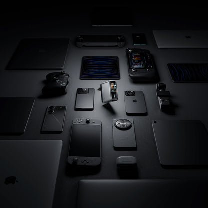Φορτιστής Δικτύου με Καλώδιο USB-C Cuktech AD1204U Οθόνη, 120W, 6A, 1 x USB-A - 2 x USB-C, Ασημί
