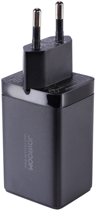 Φορτιστής Δικτύου με Καλώδιο USB-C Joyroom TCG01, 65W, 3.25A, 1 x USB-A - 2 x USB-C, Μαύρο