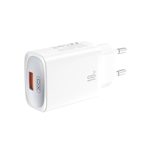 Φορτιστής Δικτύου με Καλώδιο USB-C XO Design CE19, 18W, 3A, 1 x USB-A, Λευκό