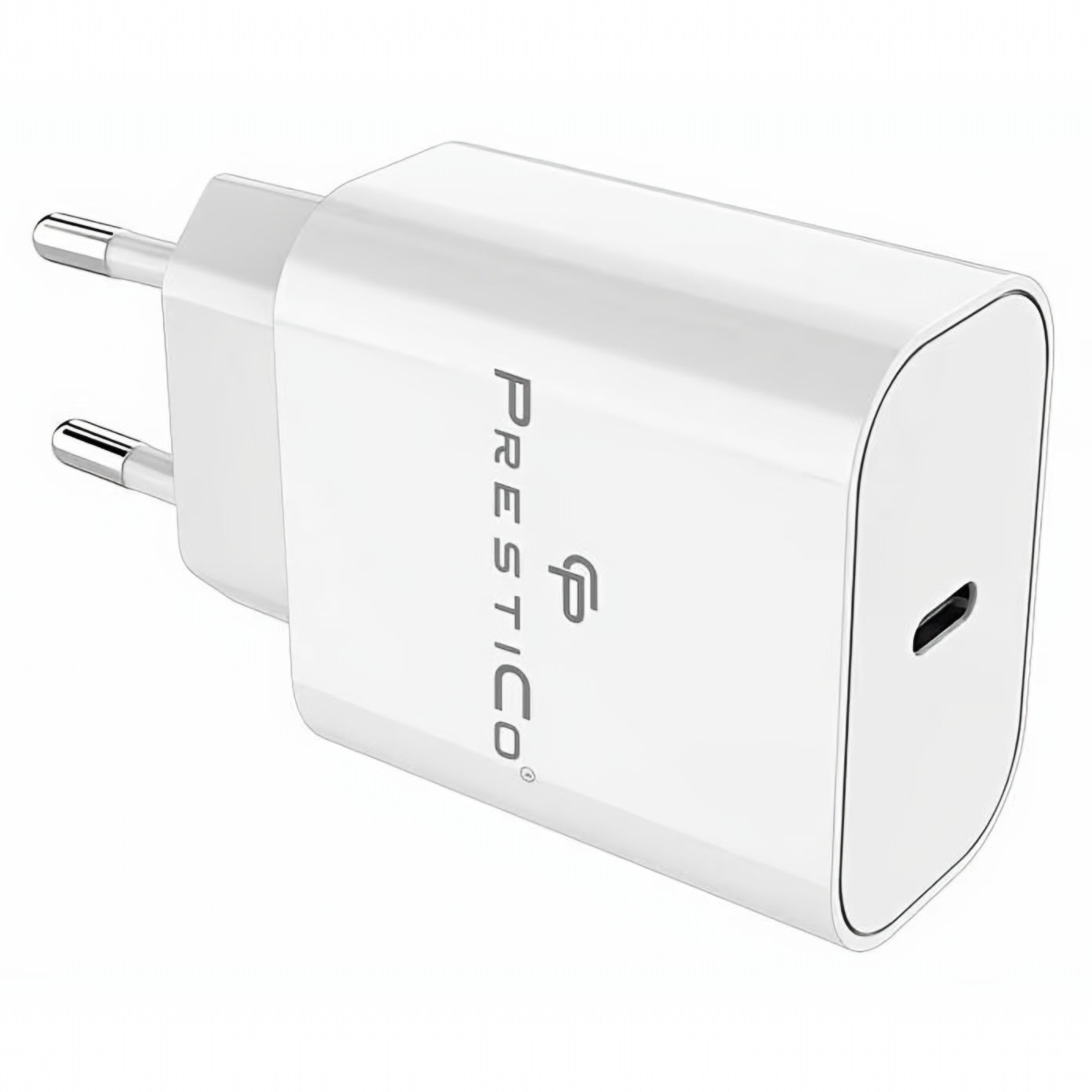 Φορτιστής Δικτύου με Καλώδιο USB-C Prestico F15S-C, 30W, 3A, 1 x USB-C, Λευκό
