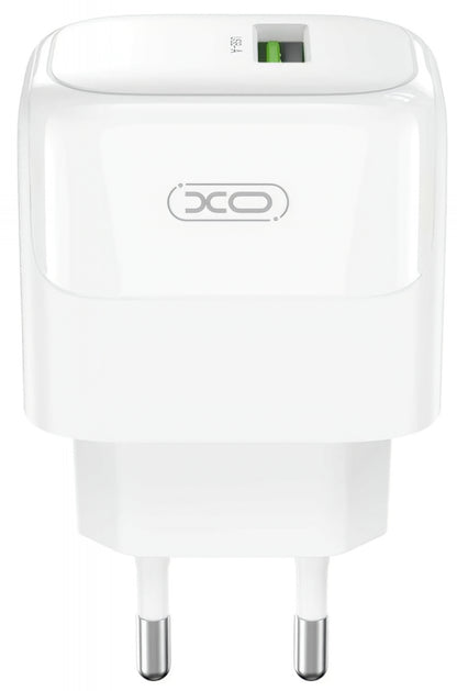 Φορτιστής Δικτύου με Καλώδιο microUSB XO Design L135, 18W, 3A, 1 x USB-A, Λευκό