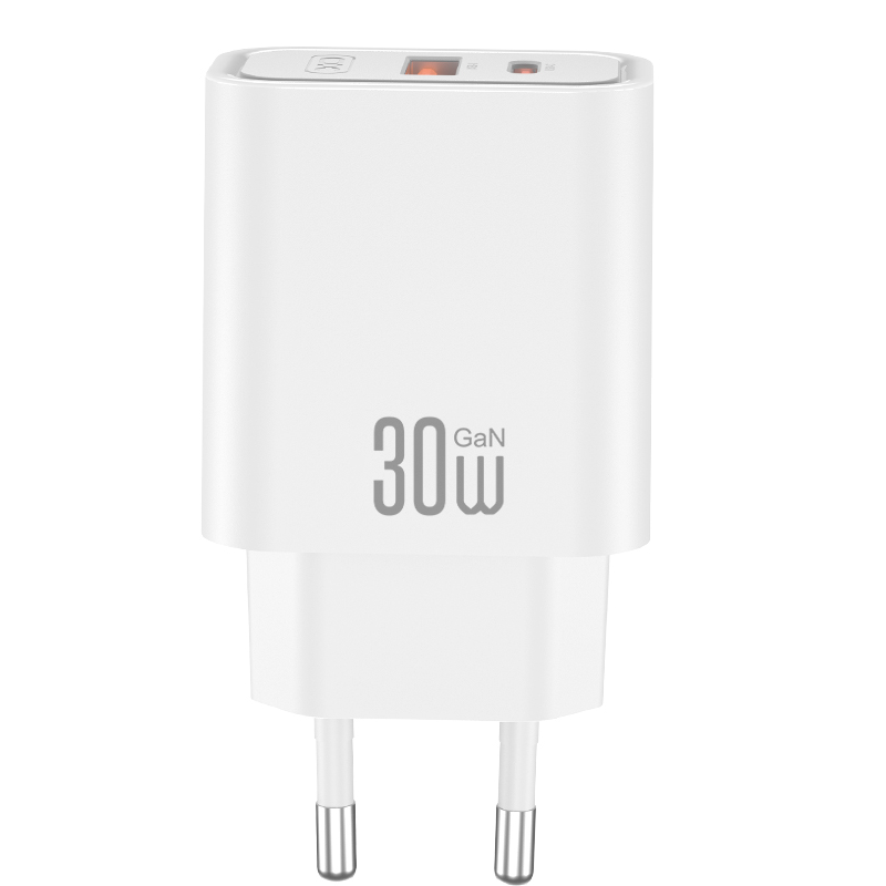 Φορτιστής Δικτύου με Καλώδιο USB-C XO Design CE42, 30W, 3A, 1 x USB-A - 1 x USB-C, Λευκό