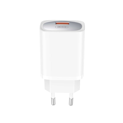 Φορτιστής Δικτύου με Καλώδιο USB-C XO Design CE19, 18W, 3A, 1 x USB-A, Λευκό