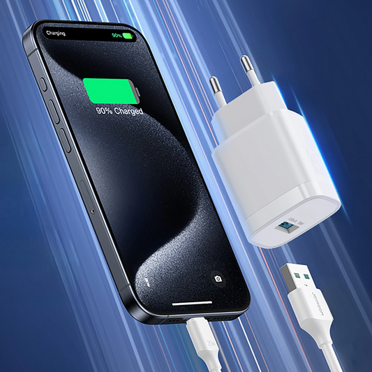 Φορτιστής Δικτύου με Καλώδιο USB-C Joyroom JR-TF4, 18W, 3A, 1 x USB-A, Λευκό