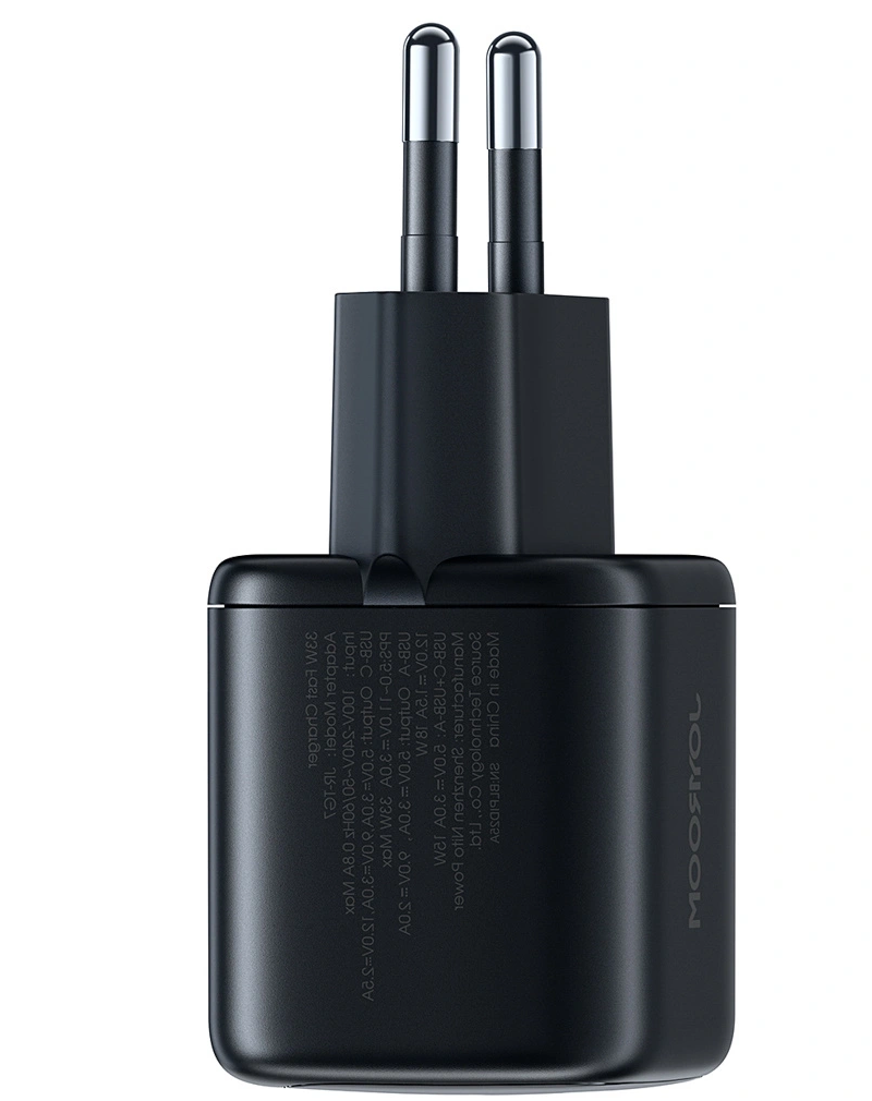 Φορτιστής Δικτύου με Καλώδιο USB-C Joyroom JR-TG7, 33W, 3A, 1 x USB-A - 1 x USB-C, Μαύρο