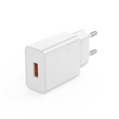 XO Design L127 MicroUSB Cable Wall Charger, 18W, 3A, 1 x USB-A, White