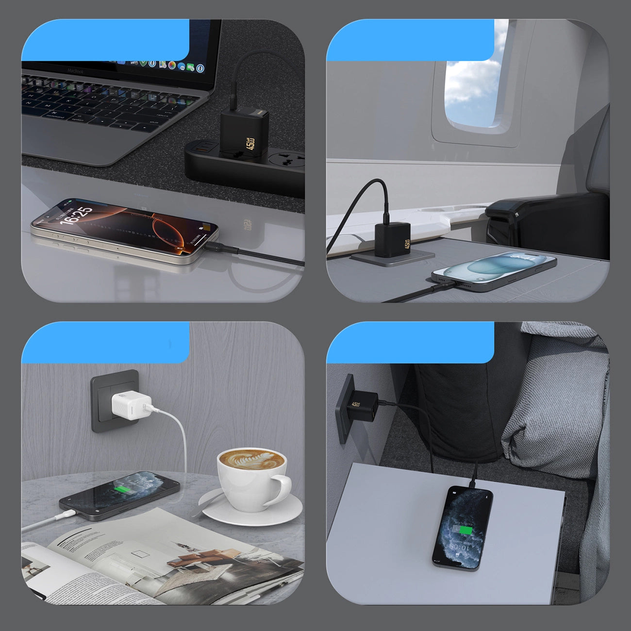 Φορτιστής Δικτύου με Καλώδιο USB-C Dudao A28C, 45W, 3A, 1 x USB-C, Λευκό