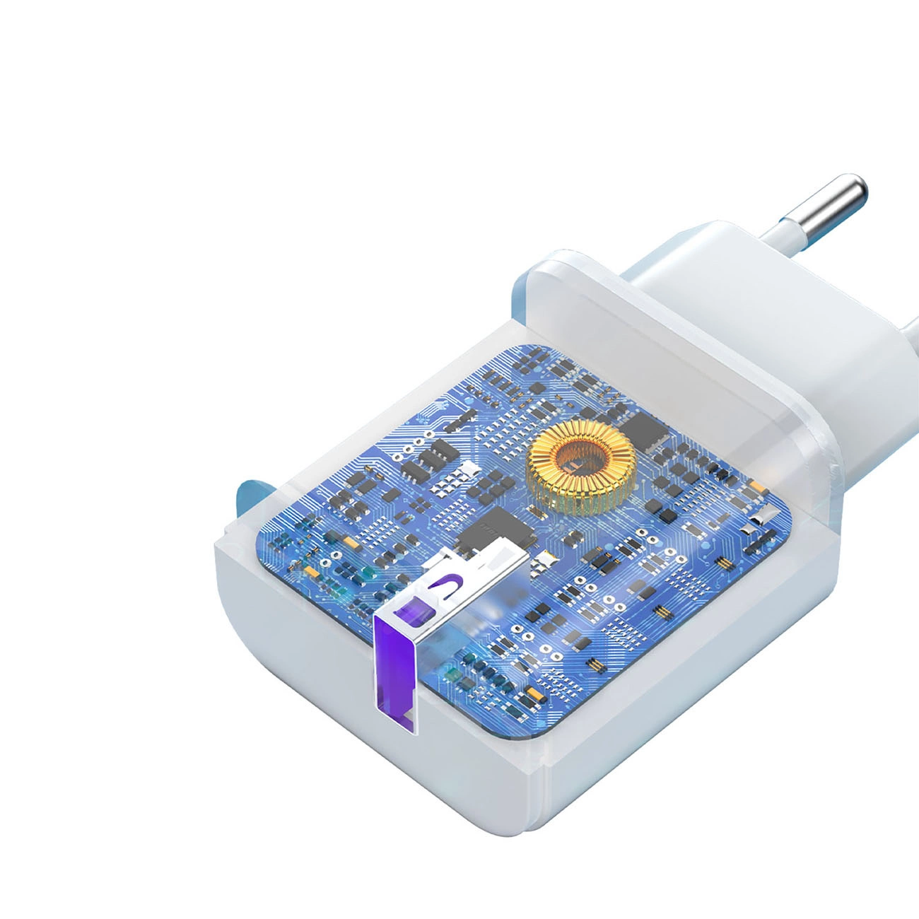 Φορτιστής Δικτύου με Καλώδιο USB-C Dudao A20EU, 18W, 3A, 1 x USB-A, Λευκό