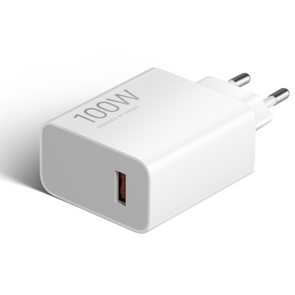 Xiaomi MY-19-ER USB-C Cable Wall Charger, 100W, 6.1A, 1 x USB-A, White BHR095VEU