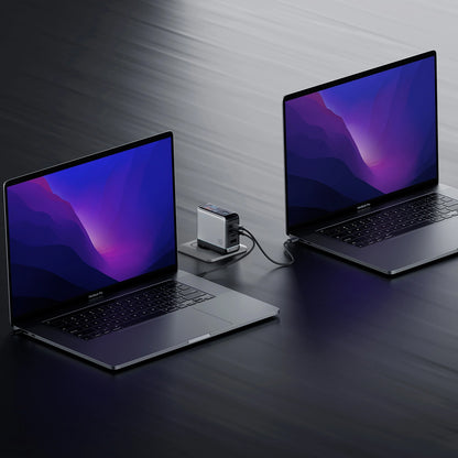 Φορτιστής Δικτύου με Καλώδιο USB-C Cuktech AD1204U Οθόνη, 120W, 6A, 1 x USB-A - 2 x USB-C, Ασημί