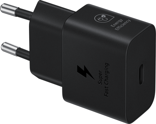 Samsung Καλώδιο USB-C Φορτιστής δικτύου Samsung, 25W, 3A, 1 x USB-C, Μαύρο EP-T2510XBEGEU