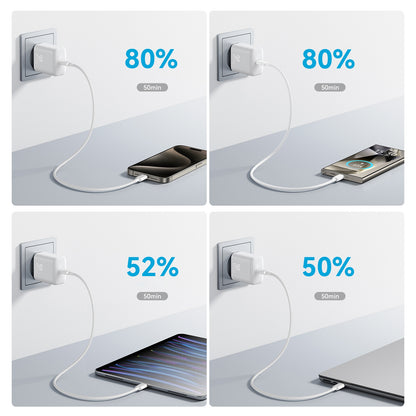 Φορτιστής Δικτύου με Καλώδιο USB-C Joyroom JR-TCF24, 30W, 3A, 1 x USB-C, Λευκό