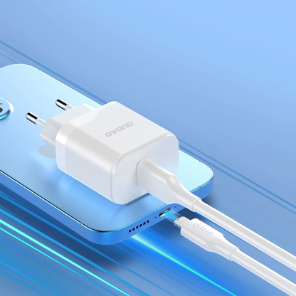 Φορτιστής Δικτύου με Καλώδιο USB-C Dudao A20EU, 18W, 3A, 1 x USB-A, Λευκό