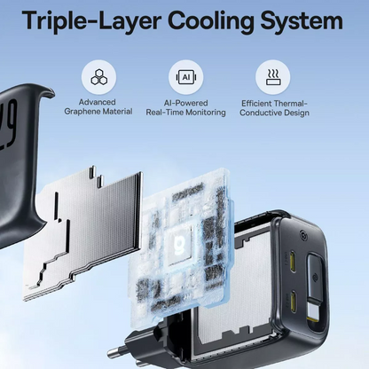 Φορτιστής Δικτύου με Καλώδιο USB-C Baseus EnerCore CJ11, 67W, 3.35A, 2 x USB-C, Μαύρο E0121E00
