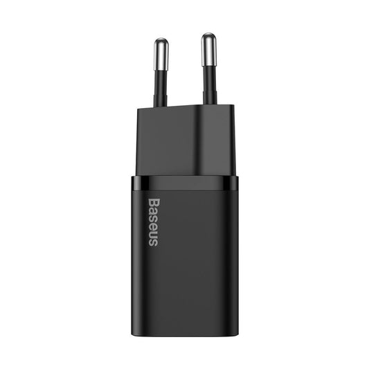 Baseus Super Si φορτιστής δικτύου USB-C με καλώδιο USB-C, 25W, 3A, 1 x USB-C, μαύρο TZCCCSUP-L01