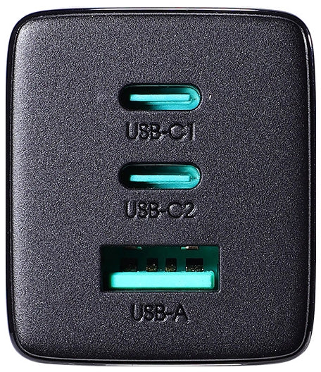 Φορτιστής Δικτύου με Καλώδιο USB-C Joyroom TCG01, 65W, 3.25A, 1 x USB-A - 2 x USB-C, Μαύρο