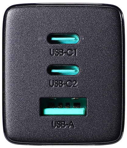 Φορτιστής Δικτύου με Καλώδιο USB-C Joyroom TCG01, 65W, 3.25A, 1 x USB-A - 2 x USB-C, Μαύρο