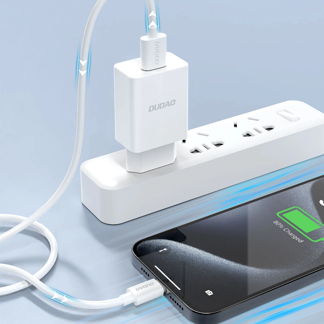 Φορτιστής Δικτύου με Καλώδιο USB-C Dudao A4EU, 10W, 2.1A, 1 x USB-A, Λευκό