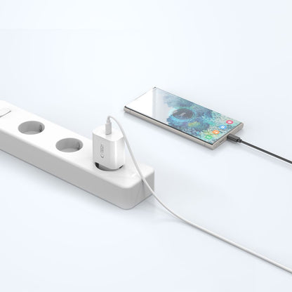 Φορτιστής Δικτύου με Καλώδιο USB-C Tech-Protect NC20W, 20W, 3A, 1 x USB-C, Λευκό