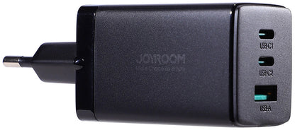 Φορτιστής Δικτύου με Καλώδιο USB-C Joyroom TCG01, 65W, 3.25A, 1 x USB-A - 2 x USB-C, Μαύρο