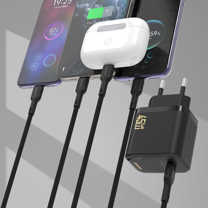 Φορτιστής Δικτύου με Καλώδιο USB-C Dudao A28C, 45W, 3A, 1 x USB-C, Λευκό