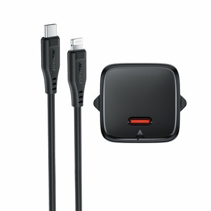 Φορτιστής Δικτύου με Καλώδιο Lightning Acefast A118, 30W, 3A, 1 x USB-C, Μαύρο