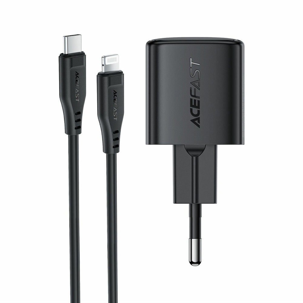 Φορτιστής Δικτύου με Καλώδιο Lightning Acefast A118, 30W, 3A, 1 x USB-C, Μαύρο