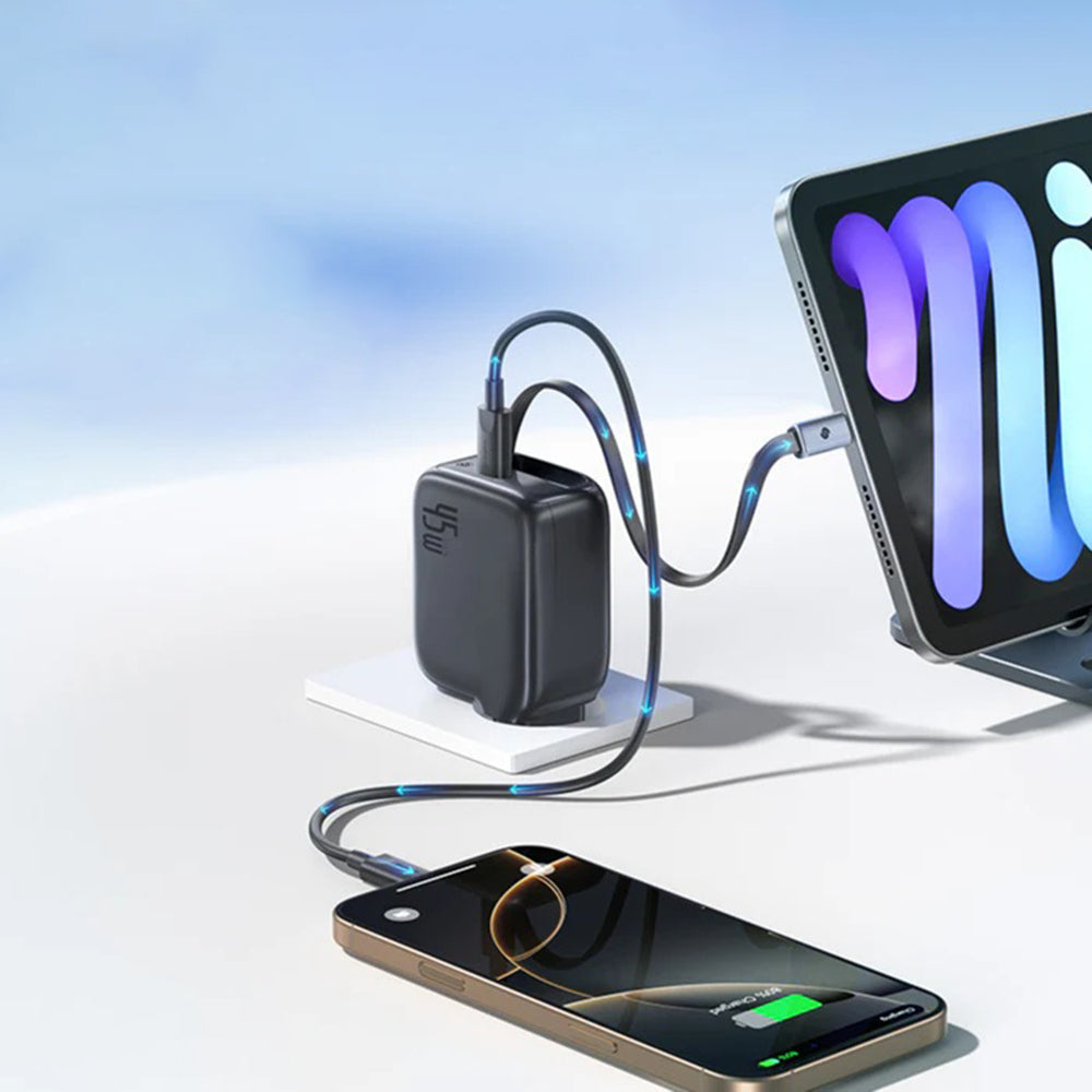 Φορτιστής Δικτύου με Καλώδιο USB-C Baseus EnerCore CJ11, 45W, 3A, 1 x USB-C, Μαύρο Z0004800