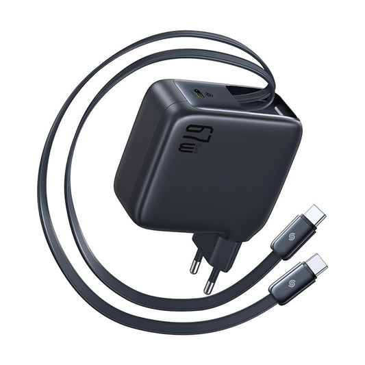 Φορτιστής Δικτύου με Καλώδιο USB-C Baseus EnerCore CJ21, 67W, 3.35A, 1 x USB-C, Μαύρο E0120G00