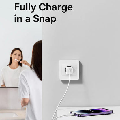 Φορτιστής Δικτύου με Καλώδιο USB-C Baseus GaN Mini 1C, 30W, 3A, 1 x USB-C, Μπλε P10110902313-00