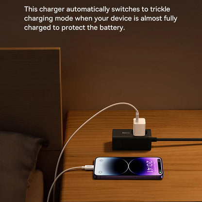 Φορτιστής Δικτύου με Καλώδιο USB-C Baseus GaN Mini 1C, 30W, 3A, 1 x USB-C, Μπλε P10110902313-00