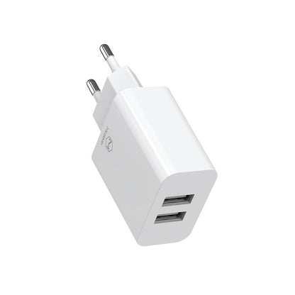 Φορτιστής Δικτύου με Καλώδιο USB-C McDodo CH-6721 Προσφορά, 12W, 2.4A, 2 x USB-A, Λευκό