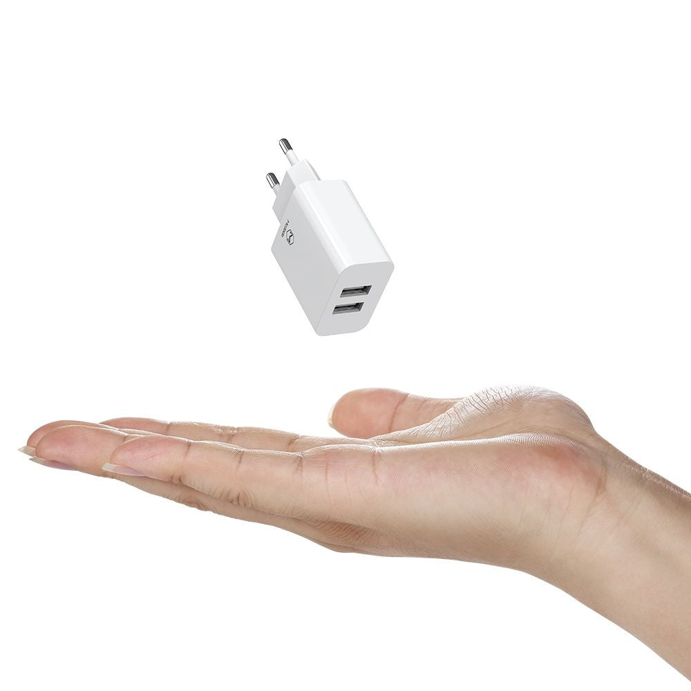 Φορτιστής Δικτύου με Καλώδιο USB-C McDodo CH-6721 Προσφορά, 12W, 2.4A, 2 x USB-A, Λευκό